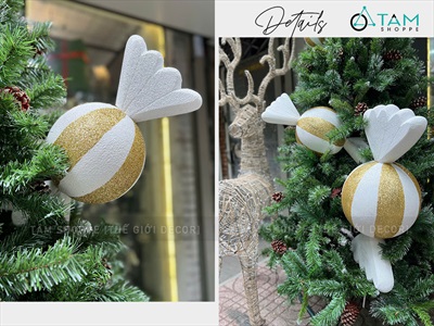 Mô hình kẹo mút tròn xoắn 2 đầu [Nhiều cỡ - Mút xốp] KEONGOT-03